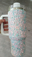 Vaso Térmico de 40oz al por Mayor, Nuevo Diseño, Diamantes de Imitación, Personalizable, Brillante, para Auto, Clásico, Precio Preferencial