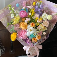 Papier d'emballage pour fleurs LUCIA 37*52cm, matériel d'emballage pour bouquets, papier nacré pour bouquets LF161416