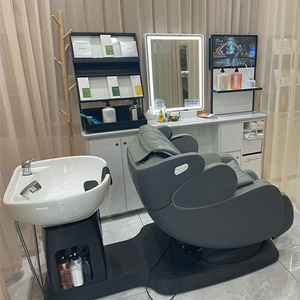 Sillón de Masaje y Barbería con Gravedad Cero, Sillón de Lavado de Cabello con Brazo Robótico 3D, Reposapiés Ajustable, Multifuncional para Salón de Belleza - Product Image 2
