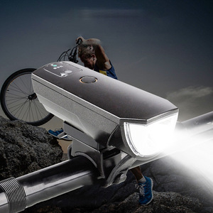 Golfein <b>Bicycle</b> Front <b>Light</b> Led Rechargeable IpX4 Waterproof Cycling Lamp With 4 Modes Plastic Body - Product Image 2