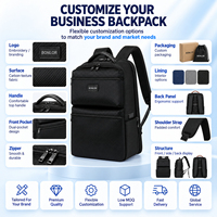Sac à dos de travail grande capacité BONLOR, personnalisable avec logo OEM, avec poches organisées pour le bureau, l'université et les voyages