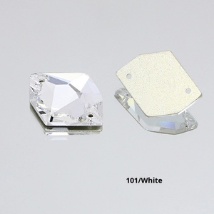 Hebillas Planas de Doble Orificio con Formas Especiales para Ropa, Zapatos y Joyería DIY del Fabricante, con Pedrería de Cristal Cosida a Mano - Product Image 6