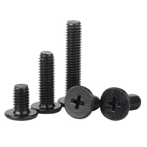 Tornillos de máquina de cabeza plana ultrafinos de acero inoxidable con óxido negro M1.6-M6 para portátiles - Product Image 3