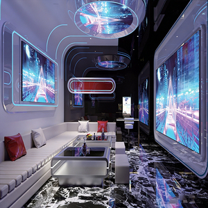 Ruang Esports KTV Metal Modular <span class=keywords><strong>Bar</strong></span> dengan Bentuk Dekoratif, Modul Ruang Pesta Bergaya Teknologi Metal Modular - Product Image 5