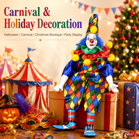 Ästhetische Vintage Regenbogen-Stilleben-Figur Retro Zirkus Abschlussfeier Ostern Kinderzimmer Dekorative Tisch-Keramikfigur Clown