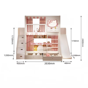 <span class=keywords><strong>Lit</strong></span> superposé princesse écologique le plus vendu avec baldaquin, mobilier de chambre de luxe pour filles, <span class=keywords><strong>lit</strong></span> de rangement gain de place pour l'école et l'appartement - Product Image 4