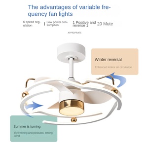 โคมไฟเพดานตกแต่งบ้านดีไซน์เนอร์ที่ทันสมัยโคมไฟเพดาน LED มีรีโมทคอนโทรลหรูหราโคมไฟเพดานโคมระย้า - Product Image 3
