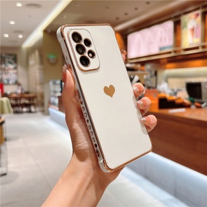 Funda para Teléfono con Patrón de Corazón Lateral para A52 A53 A13 5G A12, Funda de Lujo con Recubrimiento para Samsung Galaxy S25 Ultra S24 S23 - Product Image 5