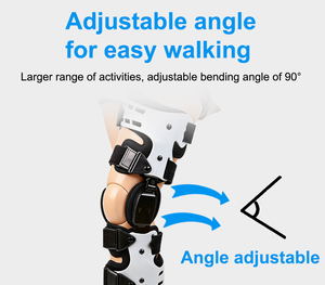 Ortesis inmovilizadora de rodilla articulada para adultos, soporte estabilizador de pierna para caminar postoperatorio, de aleación de aluminio y tela compuesta, para uso exterior - Product Image 6