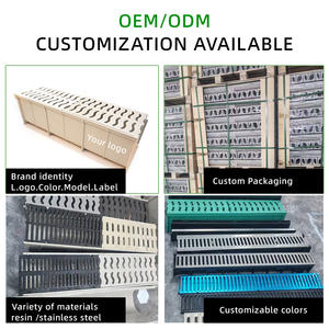 Caniveau de drainage linéaire en acier inoxydable sur mesure pour parcs et allées - Product Image 4