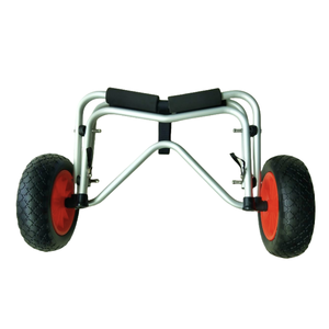 Chariot de transporteur de canoë de kayak en aluminium de sortie d'usine 2 roues libres plates pour le transport de surf 100kg OEM personnalisable - Product Image 2