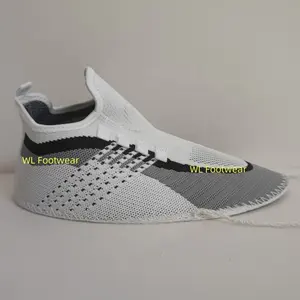 Luoyang customized fly knit shoes material pvc dip shoes upper fitness walking shoes cotton sole and upper