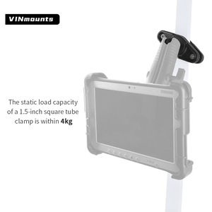 VINmounts Aluminium 1.5 pouces Square Post Clamp Ball Base Mount 1.5 ''Square Pole Rail Tube Clamp Mount - Product Image 4