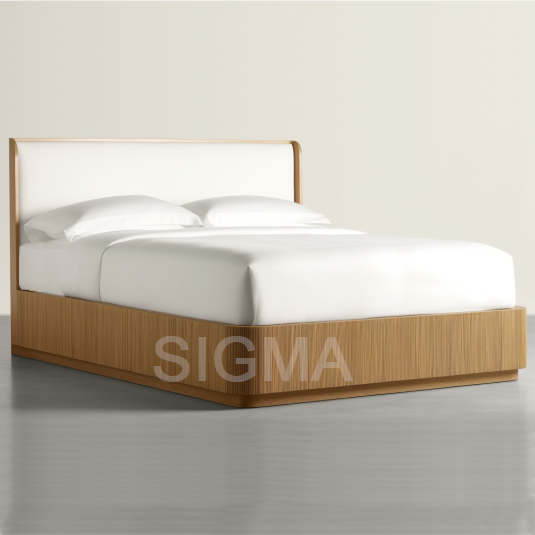 High-end solid wood Hotel home indoor furniture bedroom furniture Luxury upholstered beds double bed