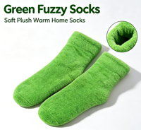 Chaussettes moelleuses et douces pour femmes, chaussettes thermiques en peluche de couleur unie, chaussettes chaudes et confortables, antidérapantes, pour la maison, pour dormir, pour l'hiver, pour les vacances