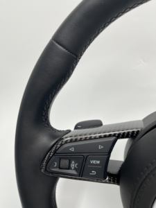 Accesorios Personalizados para Automóviles, Volante Negro Brillante para <span class=keywords><strong>Audi</strong></span> A6 A7 A8 S6 S7 S8 C8 2018 2019 2020 2021 2022 <span class=keywords><strong>2023</strong></span> - Product Image 2