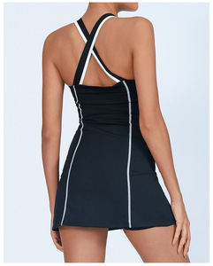 Sous Lulu Custom Cross-Border, nouveau haut de yoga une pièce avec coussinets de poitrine, effet color-block, sensation ultra-légère, séchage rapide, pour le tennis - Product Image 5