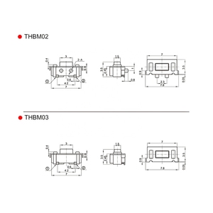 Interrupteur tactile bouton poussoir 6x5mm 6*5mm longues broches <span class=keywords><strong>Mini</strong></span> interrupteur tactile à poussée horizontale - Product Image 2