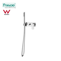 Robinet de baignoire cascade en or brossé, nouveau design Frascio, mitigeur mural encastré avec douchette à main