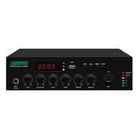 Système de sonorisation PA 1.5U Classe D USB FM Mini Amplificateur Mixeur Numérique de Bureau pour Salle, Magasin, Maison