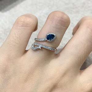 Bague mystérieuse topaze bleue <span class=keywords><strong>de</strong></span> <span class=keywords><strong>Londres</strong></span> naturelle plaquée rhodium en argent sterling 925 Bijoux pour femmes - Product Image 3