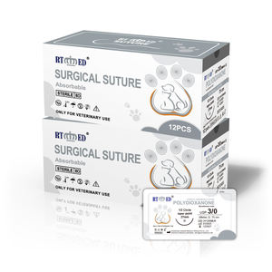 Steril iğne ile RTMED veteriner hayvan hastane kromik katgüt ipek naylon Nylon 910 75cm cerrahi dikişler - Product Image 6