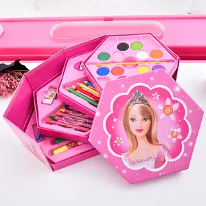 Creative Children's 46 Color Art Tools School Gift Prizes Wholesale Painting Crayon Stationery Set/