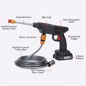 Pistola ad acqua ad alta pressione per lavaggio auto all'aperto di lunga durata della batteria senza fili ad alta tensione per lavaggio auto pistola - Product Image 5