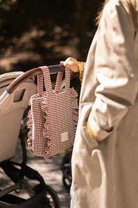 Bolsa de Pañales para Bebé de Estilo Moderno a Cuadros, Nueva de Fábrica, OEM, Bolsa de Mano para Mamá, Bolsa Colgante Resistente para Cochecito de Bebé, Juego de 2 Piezas - Product Image 6