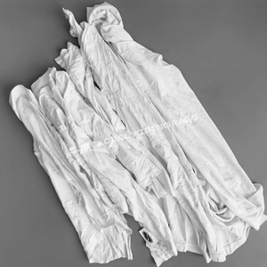 Chiffon de nettoyage en coton blanc 100% coton pour l'industrie, chiffons de nettoyage en tissu recyclé, morceaux de tissu coupés - Product Image 1