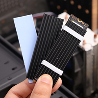 Комплект радиаторов для M.2 2280 SSD: алюминиевый кулер для твердотельного накопителя с термопрокладкой для ПК