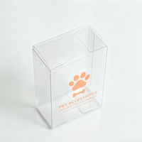 Boîte en plastique givrée portable personnalisée semi-transparente avec motif de chat pour les kits de jouets interactifs pour chatons