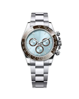 Montre de luxe pour homme en or blanc de 40 mm, mouvement automatique de haute qualité 5A 4131, fabriquée par des maîtres artisans.