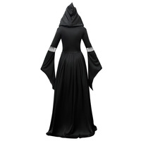 La robe de sorcière d'Halloween la plus vendue, costume de cosplay de magicien à capuche pour spectacle sur scène en 2026