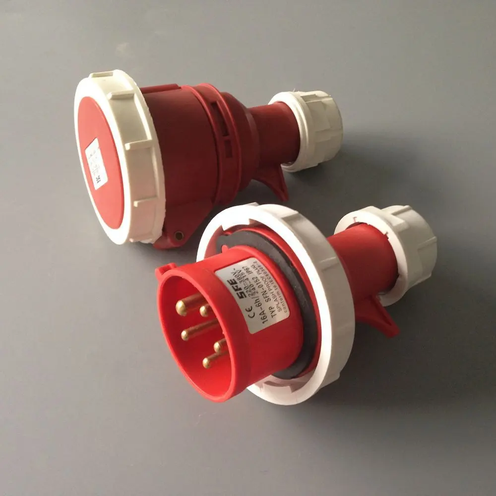 waterproof IP67 3pin 4pin 5pin 16A 32A plug and socket switch industrial plug sockets high quality for European market