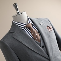 Costume formel pour homme de style italien haut de gamme, noir, bleu marine, veste de bureau professionnelle, blazer anti-plis, OEM personnalisé