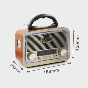Radio Portátil de Diseño Moderno y Vintage, Reproductor MP3 Recargable de ABS, AM/FM, >5000mAh, Salida de 5W, Altavoz Inalámbrico BT Integrado, LED - Product Image 3
