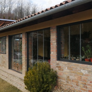 <span class=keywords><strong>Porta</strong></span> Scorrevole Senza Telaio per Ufficio e Casa, Design in Alluminio con Ampia <span class=keywords><strong>Porta</strong></span> Scorrevole in Vetro Senza Cornice - Product Image 2