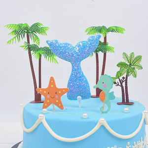 ต้นปาล์มต้นมะพร้าวจำลองจำลองต้นปาล์มต้นมะพร้าว<span class=keywords><strong>เค้ก</strong></span>ท็อปเปอร์ประดิษฐ์ต้นไม้เล็กๆอุปกรณ์ตกแต่งเค้กอบ - Product Image 2