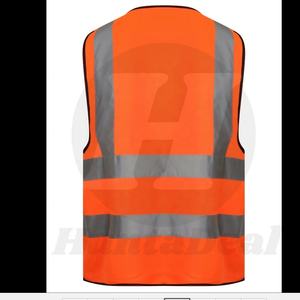 Safety ICV208-سترة أمان من البوليستر/القطن للقيادة في الحالات مع شريط عاكس أبيض 1 بوصة ، أخضر - Product Image 4