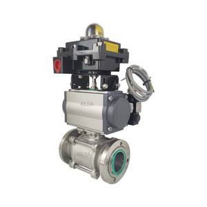 Vanne à boisseau sphérique à vide à bride GU à plate-forme haute en trois parties Test d'hélium à vide élevé Acier inoxydable 304 - Product Image 3