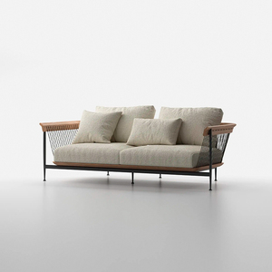 Ensemble de canapés de jardin en aluminium tressé avec table basse pour l'extérieur - Product Image 3