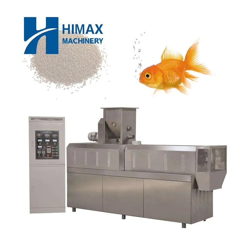 Petite ligne industrielle d'extrudeuse d'aliments pour poissons ligne de production d'extrudeuse d'aliments pour poissons flottants 55kw