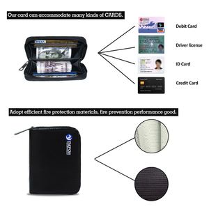 Product Student Home Portable Money Wallet Fireproof Waterproof Valuables <b>Document</b> Card <b>Bags</b> - Product Image 5