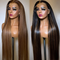 Perruque sans colle 13x6 pré-coupée en dentelle HD, perruques de cheveux vierges bruts, perruque frontale en dentelle 13x4 en cheveux humains, vente en gros