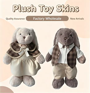 Peluche personnalisable en stock, lapin et ours à remplir soi-même, rembourrage en coton PP, 30x20x12cm, animal en peluche non rembourré, unisexe, 200g - Product Image 1