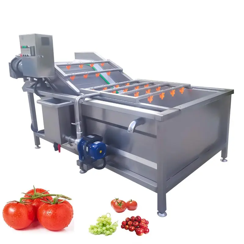 Mesin Cuci Sayur/Buah, 304 Stainless Steel Semprotan Otomatis Mesin Cuci Gelembung