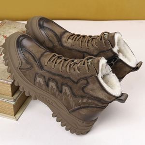 Nouveautés hiver 2025 : Bottes d'hiver pour hommes, décontractées, sportives, d'extérieur, chaudes, doublées de polaire, épaisses, antidérapantes - Product Image 1