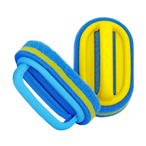 Multifunction Cleaning Brush for <b>Bathroom</b> Tiles Kitchen Bathtub Toilet All Purpose Scrub <b>Sponge</b> Brush with Ergonomic Handle - Product Image 1