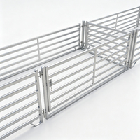 Panneaux de clôture pour bétail en acier galvanisé de haute qualité, écologiques et portables (6 pieds) pour bovins et chevaux.